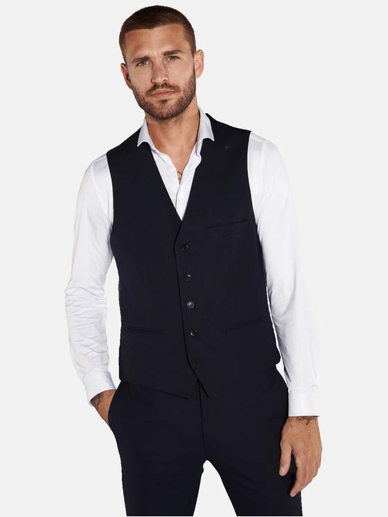 emilio adani Herren Sakko-Weste slim fit Blau 36384