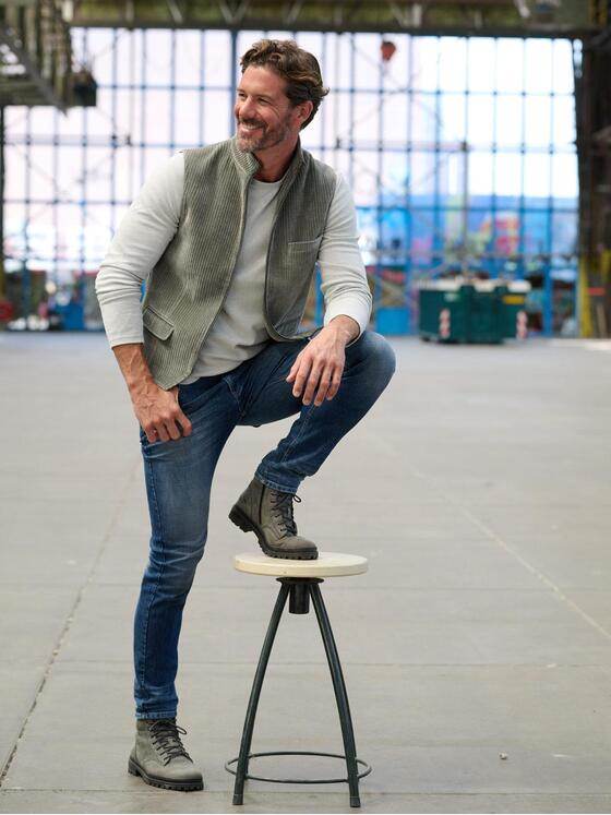 emilio adani Herren Sakko-Weste mit Zipper Mint 39387