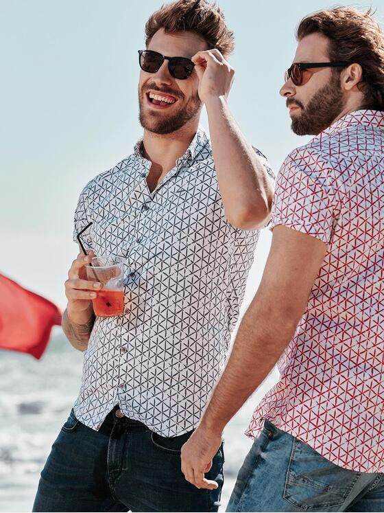 emilio adani Herren elastisches Hemd in maskuliner Passform Grau 29323