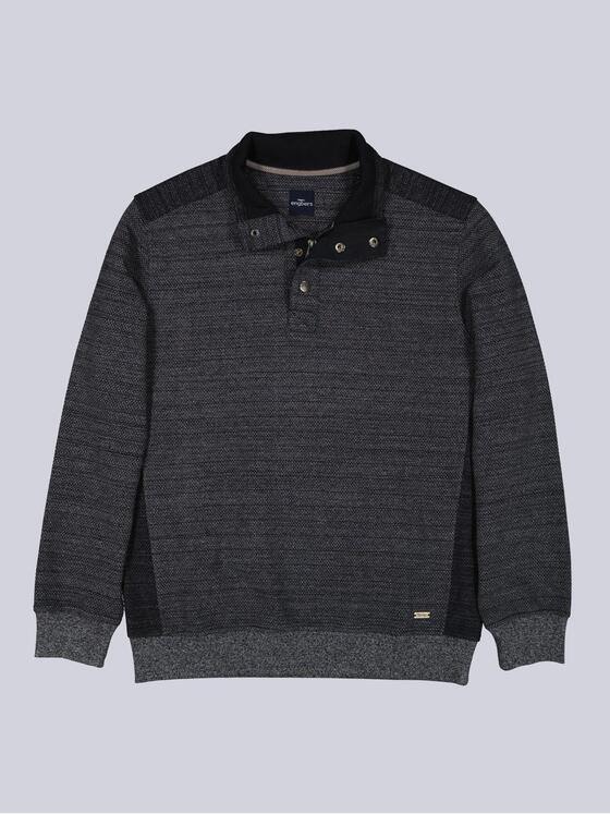engbers Herren Sweatshirt mit Stehkragen Schwarz 38180