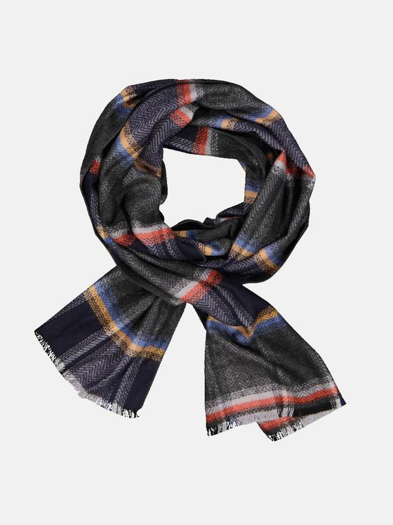 engbers Herren Schal kariert Grau 33897