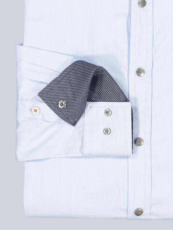 emilio adani Herren Langarm-Hemd regular Blau 35309