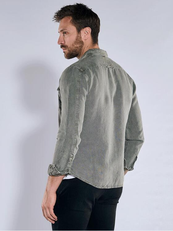 emilio adani Herren Langarm-Hemd slim fit Grün 36597