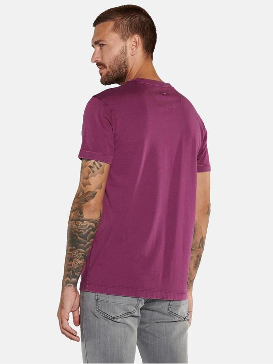 emilio adani Herren T-Shirt uni Violett 36145