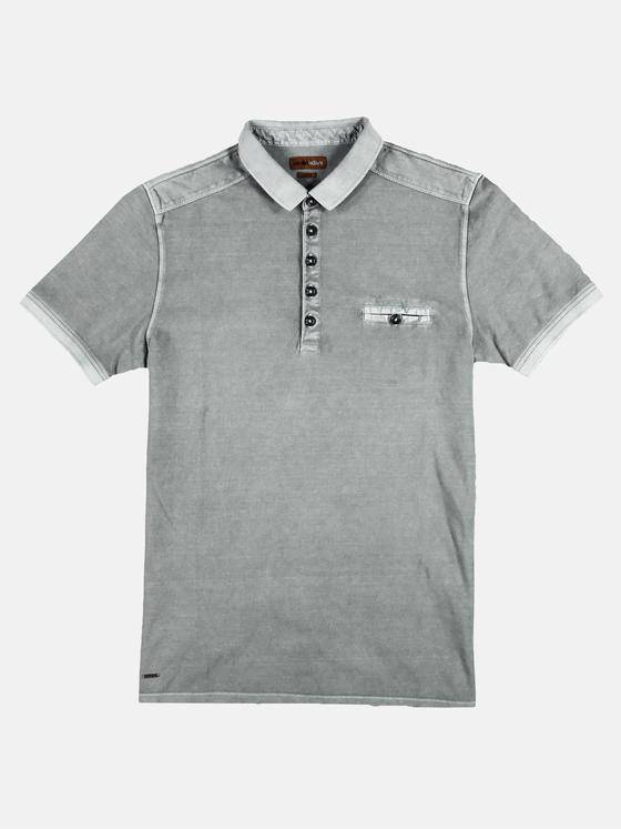 emilio adani Herren Sportives Poloshirt mit schmaler Passform Grau 29165
