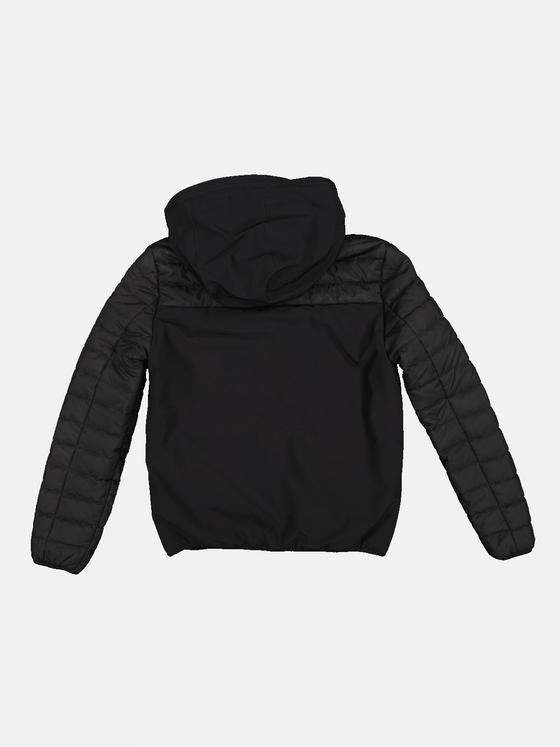 emilio adani Herren Steppjacke mit Materialmix Schwarz 33298