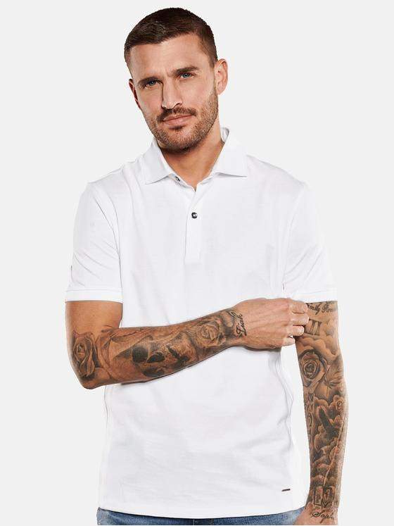 emilio adani Herren Polo-Shirt slim fit Weiß 35101