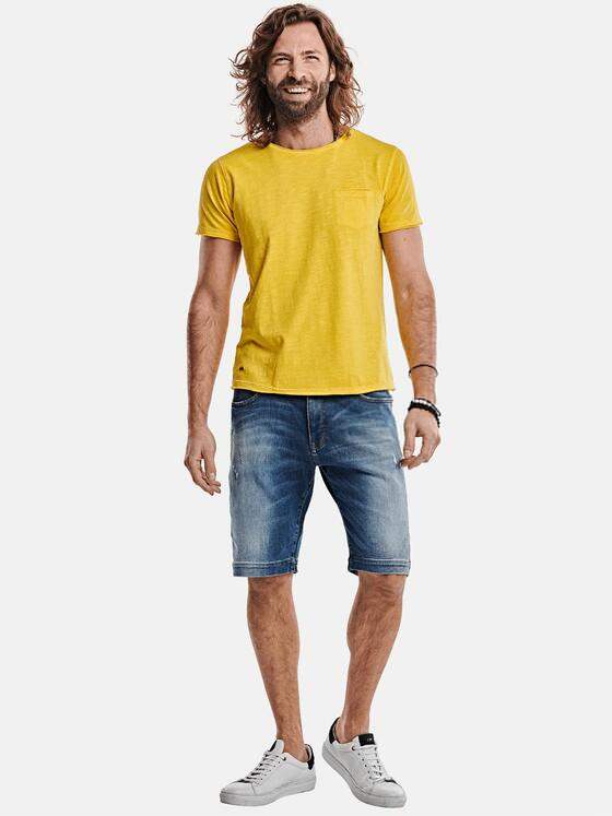 emilio adani Herren modisches T-Shirt Gelb 27263