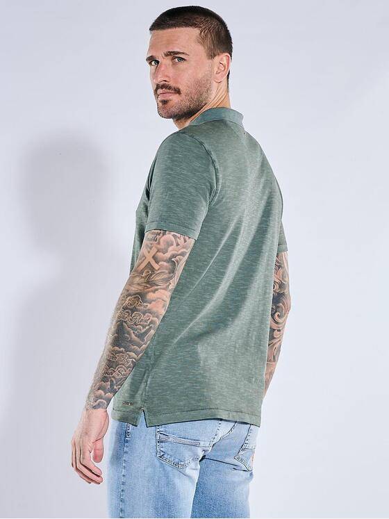 emilio adani Herren Poloshirt Petrolgruen 40792