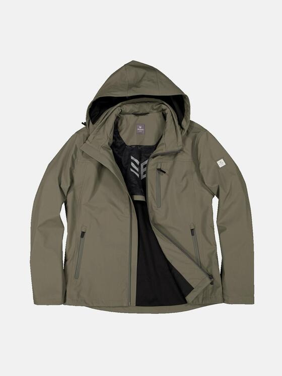 ENGBERS GERMANY Herren Funktionsjacke mit abnehmbarer Kapuze Grün 34492