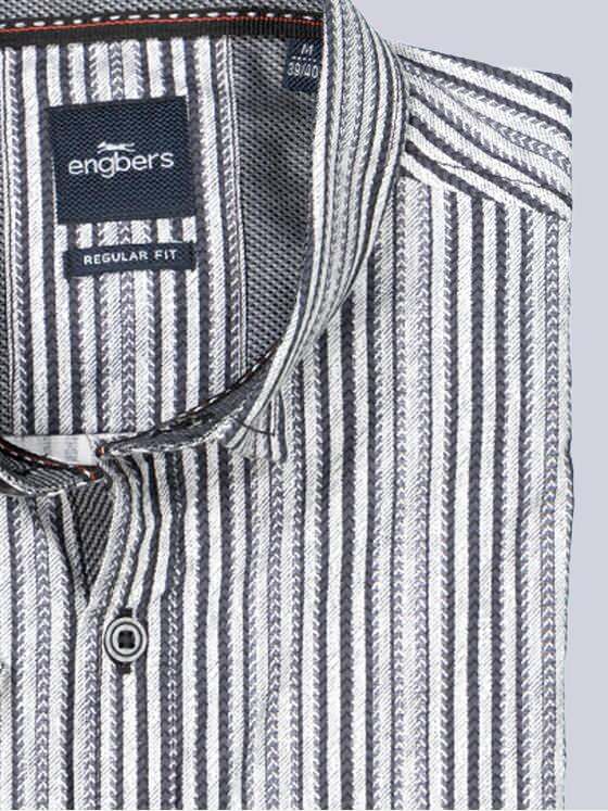 engbers Herren Hemd gemustert Schwarz 37277