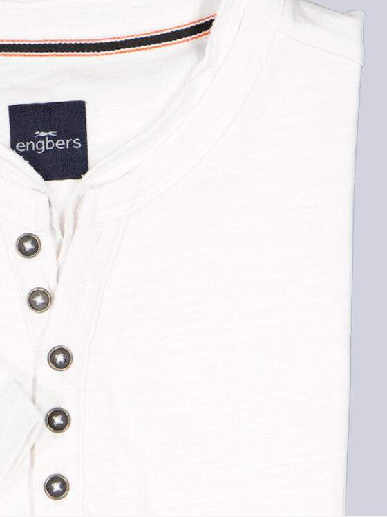 engbers Herren Henley-Shirt uni Reinweiss 38964