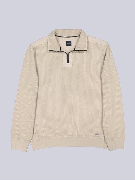 engbers Herren Sweatshirt mit Stehkragen Beige 39687