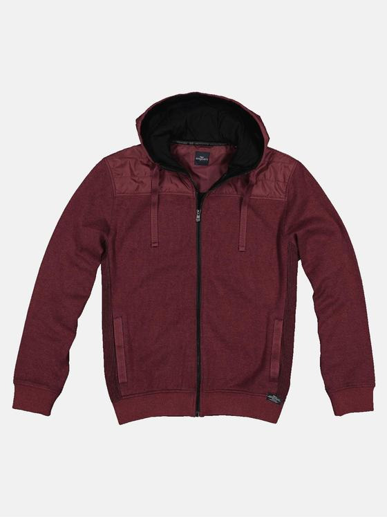 engbers Herren Sweatjacke mit Kapuze Dunkelrot 32301