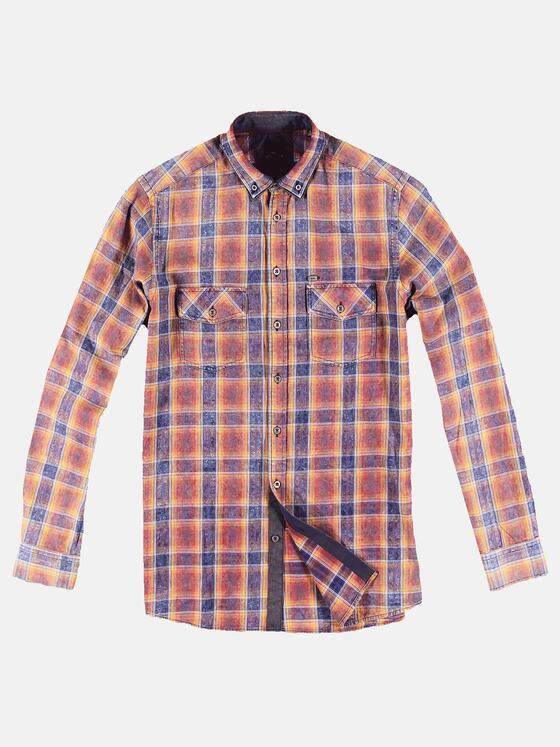 engbers Herren Speziell gewaschenes Karohemd Dunkelorange 31270