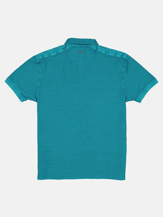 engbers Herren Polo-Shirt strukturiert Petrolblau 33036