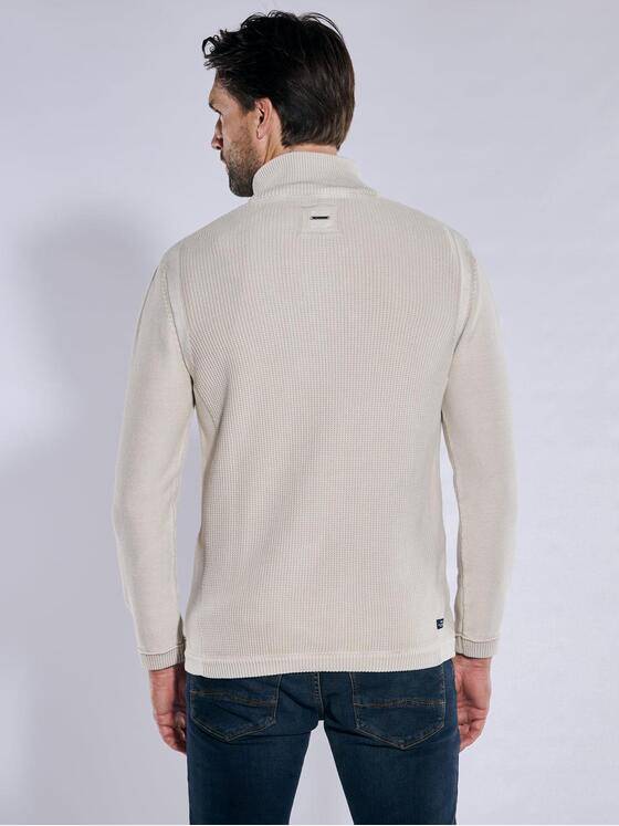 engbers Herren Strickpullover mit Troyerkragen Braunbeige 38150