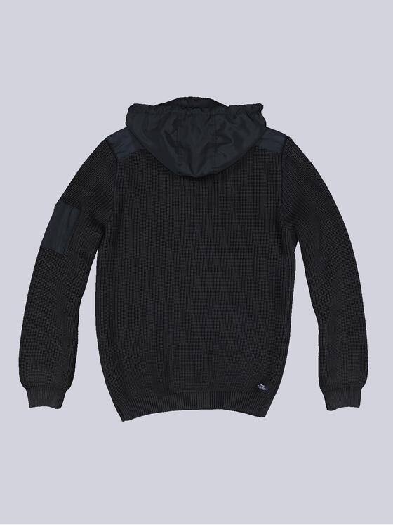 engbers Herren Cardigan mit Kapuze Saphirblau 33815