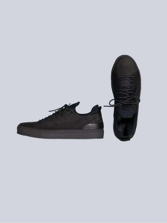 emilio adani Herren Sneaker aus Nubuk-Leder Schwarz 35455