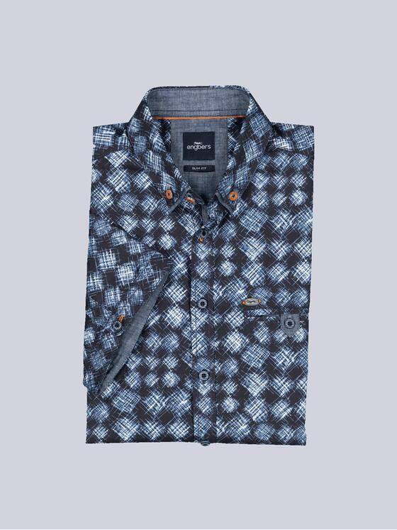 engbers Herren Kurzarm-Hemd slim fit Saphirblau 36881