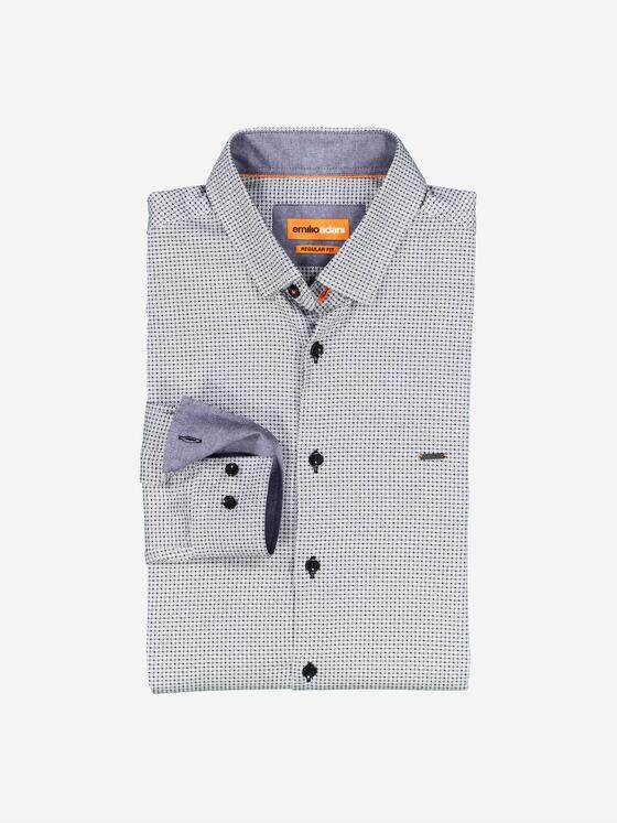 emilio adani Herren Langarm-Hemd regular Schwarz 37673
