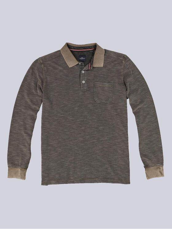 engbers Herren Langarm-Shirt mit Polo-Kragen Hellbraun 33774