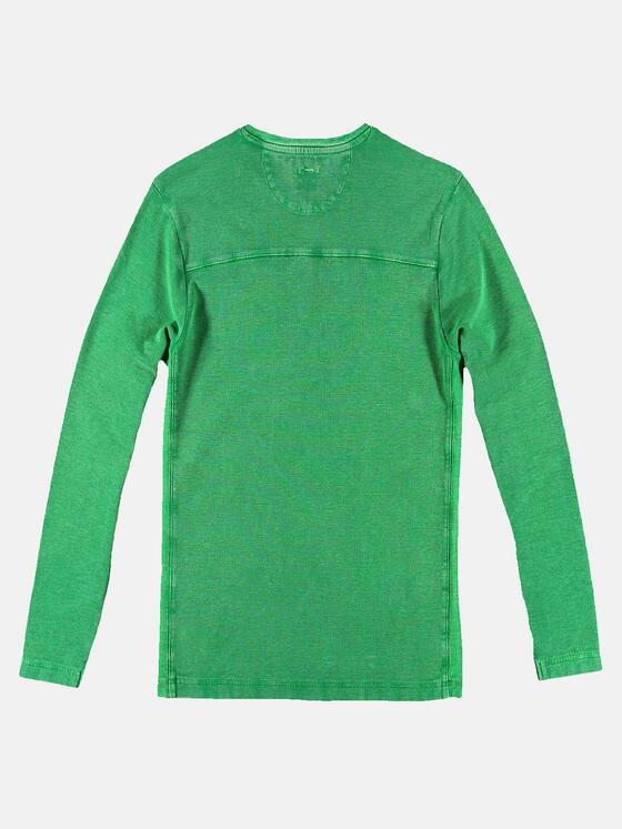 engbers Herren Strukturiertes Henley Shirt Grasgruen 30280