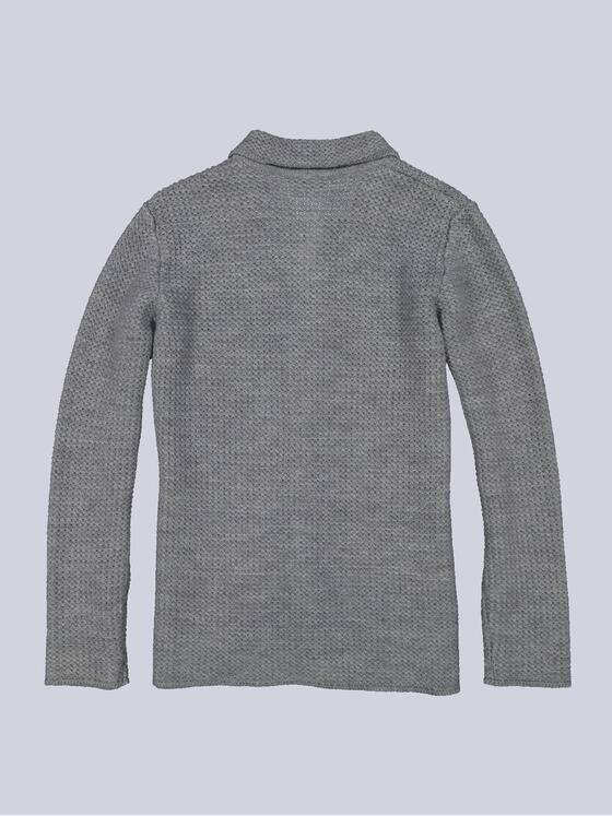 emilio adani Herren Strick-Sakko regular Grau 35729