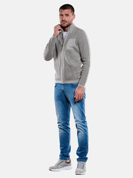 emilio adani Herren Strickjacke meliert Braun 33509