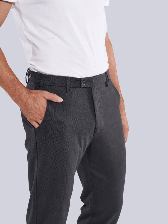 ENGBERS GERMANY Herren Chino mit edler Warenstruktur Grau 35469