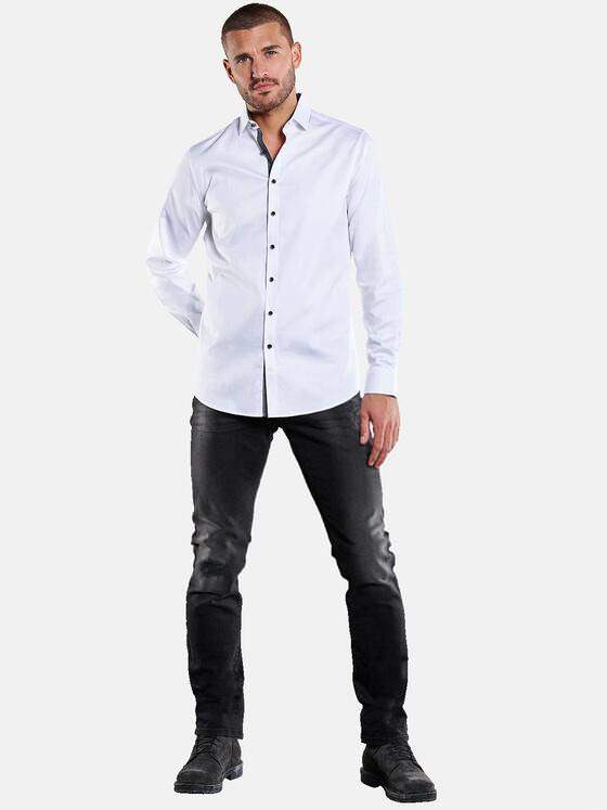 emilio adani Herren Langarm-Hemd "My Favorite" Reinweiss 34059