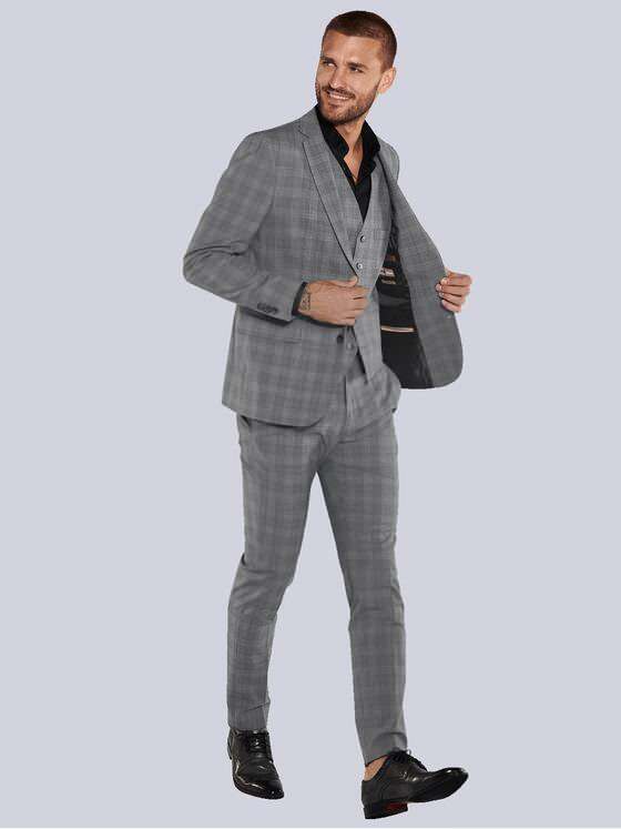 emilio adani Herren Anzug-Hose slim fit Grau 36386
