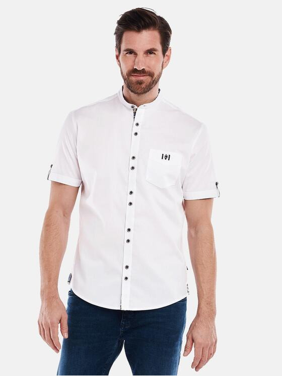 engbers Herren Kurzarm-Hemd uni Weiß 35148