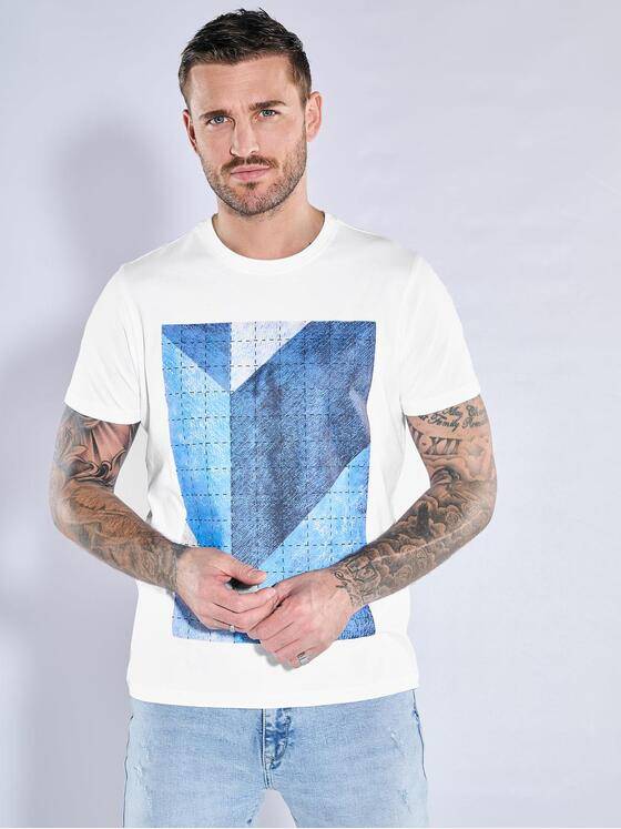emilio adani Herren T-Shirt regular Weiß 38623