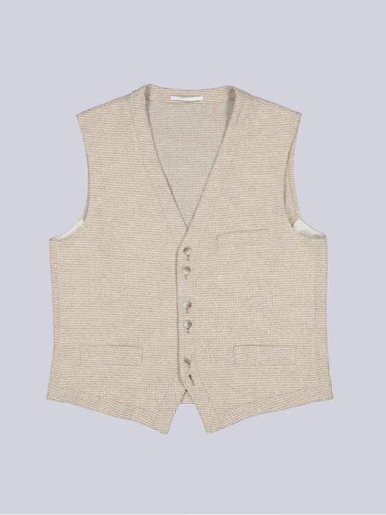 emilio adani Herren Sakko-Weste slim fit Beige 38424