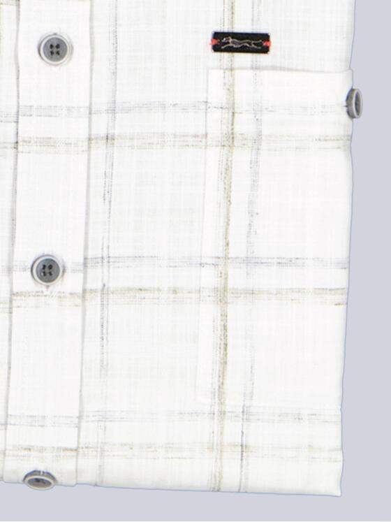 engbers Herren Kurzarm-Hemd mit Leinenanteil Oliv 39774