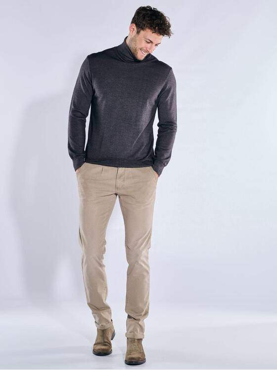 emilio adani Herren Pullover mit Merinowolle Anthrazit 39630