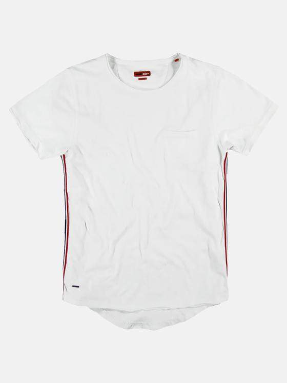 emilio adani Herren Rundhals T-Shirt Reinweiss 27310