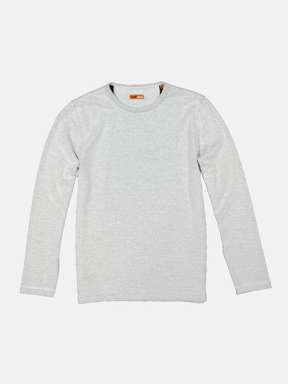 emilio adani Herren Langarm-Shirt uni Grau 35626