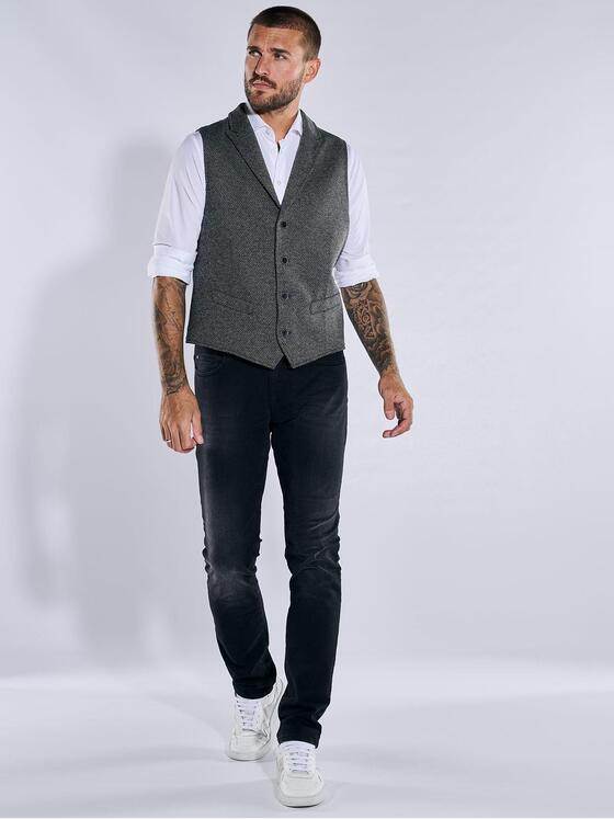 emilio adani Herren Sakko-Weste slim fit Grau 37170