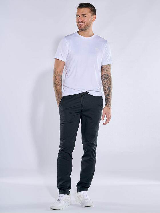 emilio adani Herren Chino mit Tunnelzug Schwarz 38273