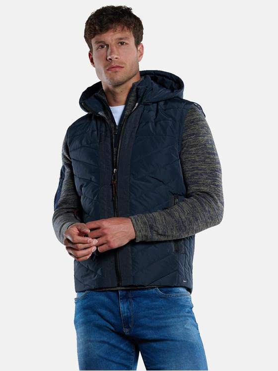 engbers Herren Steppweste mit Kapuze Saphirblau 33293