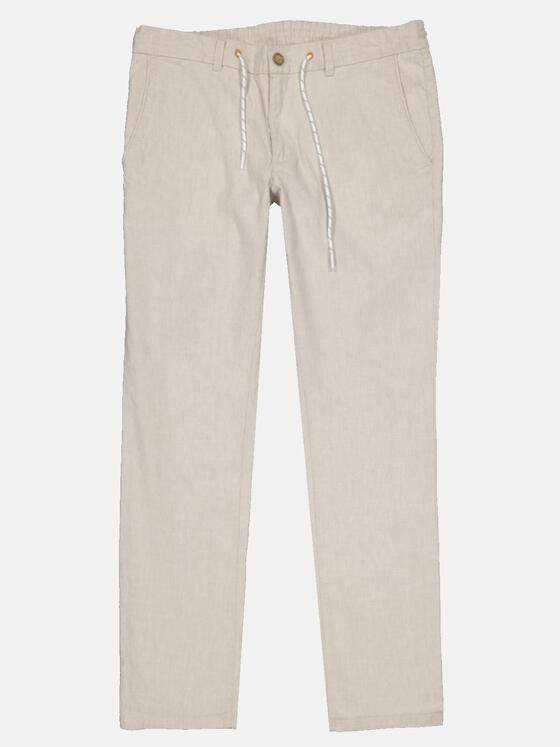 emilio adani Herren Hose aus Leinen-Mix Beige 32754