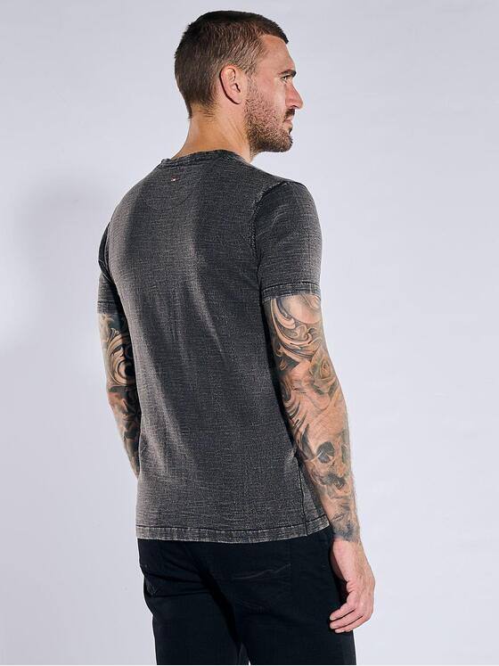 emilio adani Herren T-Shirt mit Wascheffekt Anthrazit 41103