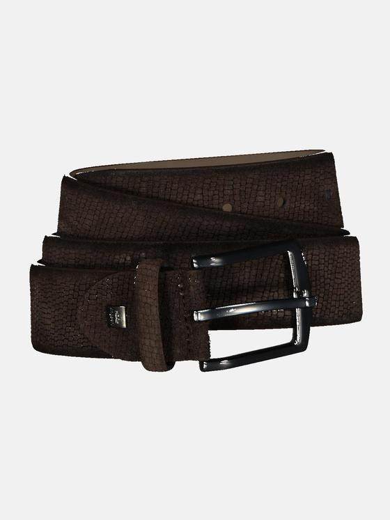 engbers Herren Ledergürtel geprägt Braun 34892