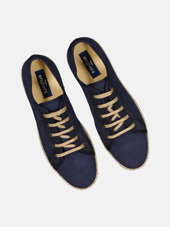 engbers Herren Halbschuh in Espandrilles-Optik Marineblau 32607