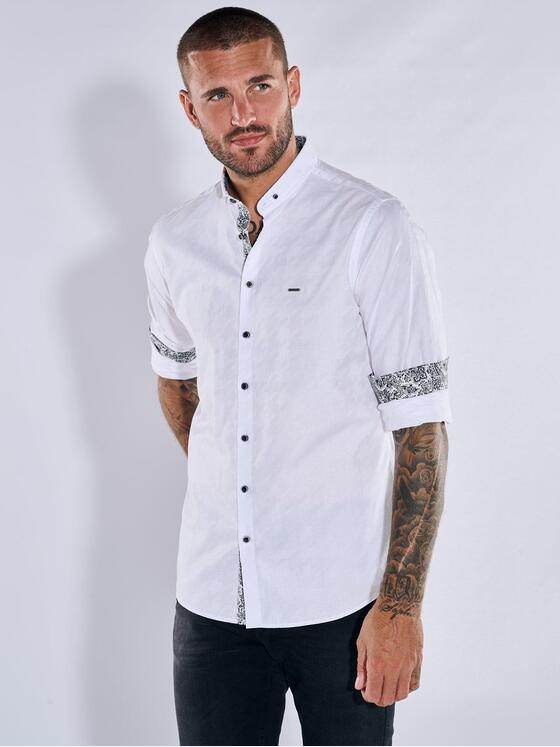 emilio adani Herren Langarm-Hemd regular Weiß 37856