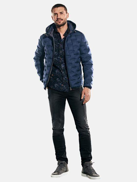emilio adani Herren Jacke in neuer Steppoptik Blau 31860