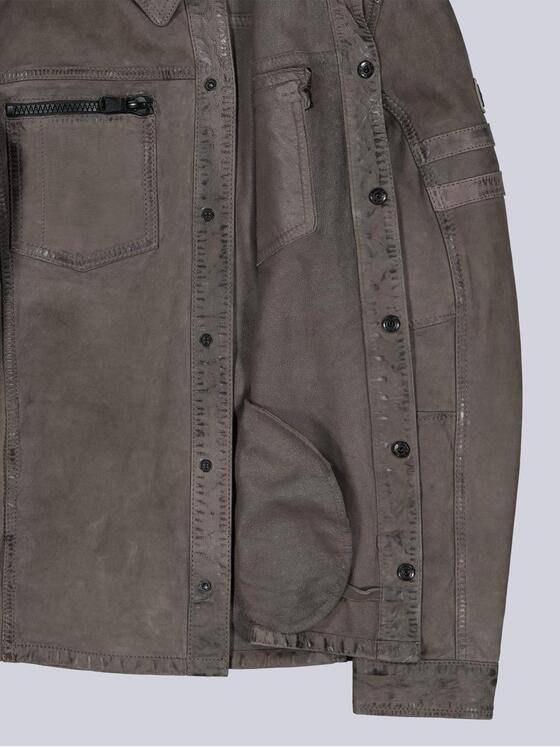 engbers Herren Lederjacke regular Grau 38407