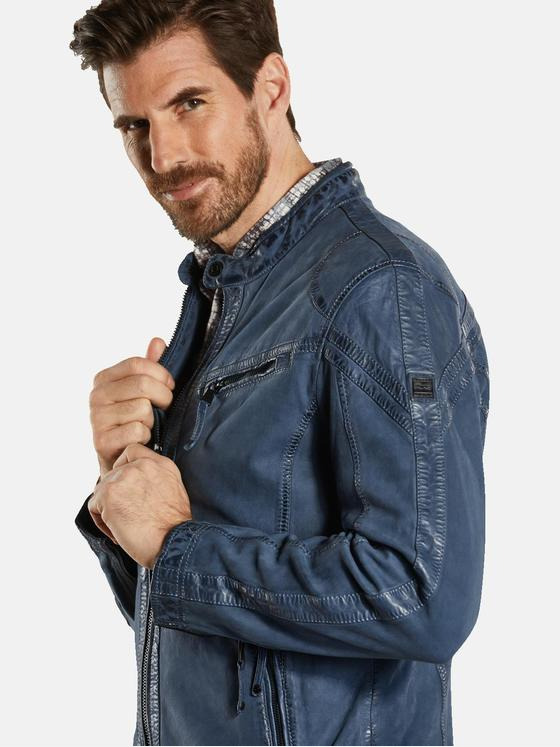 engbers Herren Lederjacke regular Blau 34213
